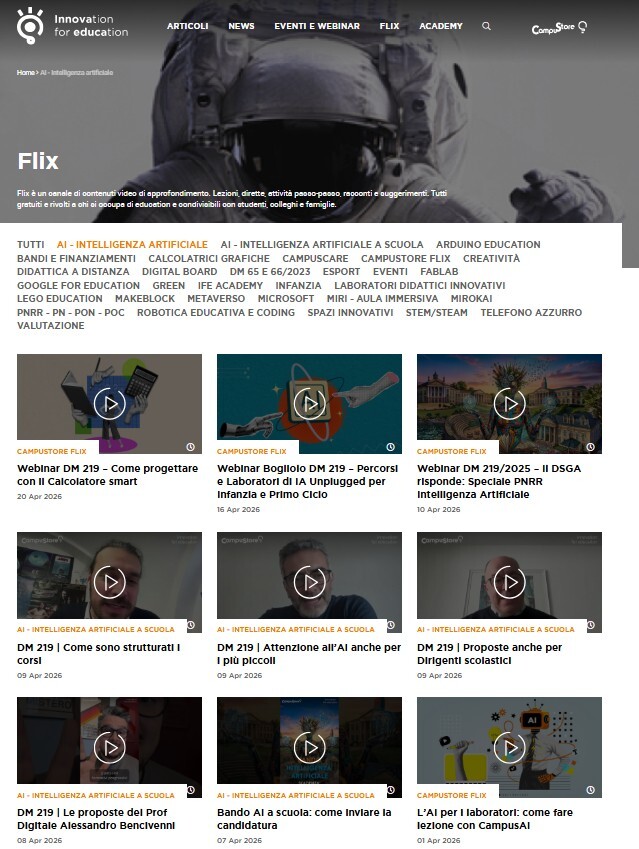 Flix AI video e webinar